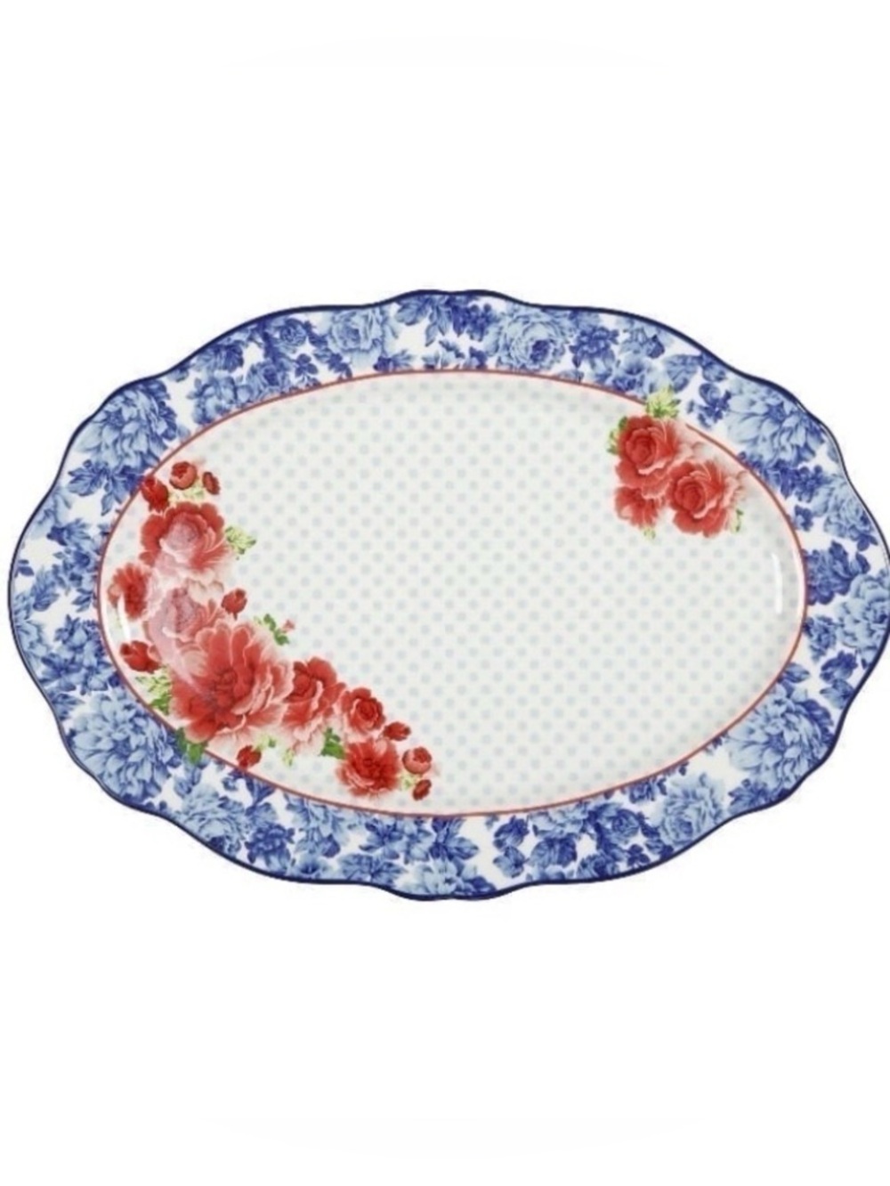 Rare! Only One! 🌺 New Pioneer Woman Frontier Rose Oval Platter Tray - Picture 6 of 7